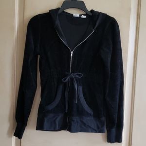 blu chic velour hoodie
